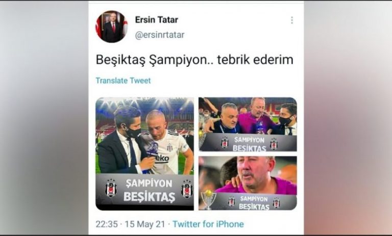 Cumhurbaşkanı Tatar’dan şampiyon Beşiktaş’a tebrik