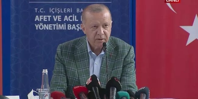 Cumhurbaşkanı Erdoğan, yangın bölgesinde… “Her türlü zararı karşılayacağız”