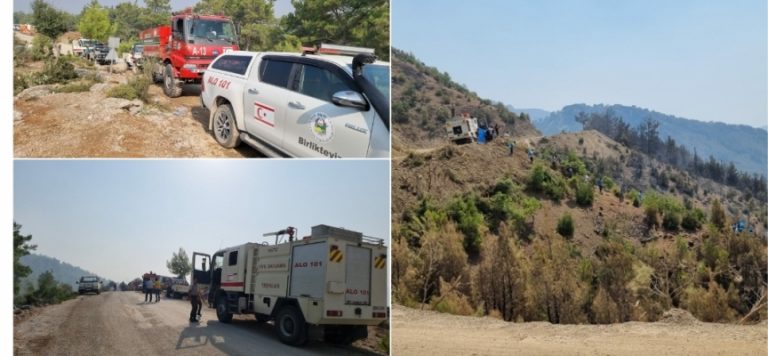 Sivil Savunma Teşkilatı ekipleri Manavgat’taki yangın söndürme çalışmalarına devam ediyor