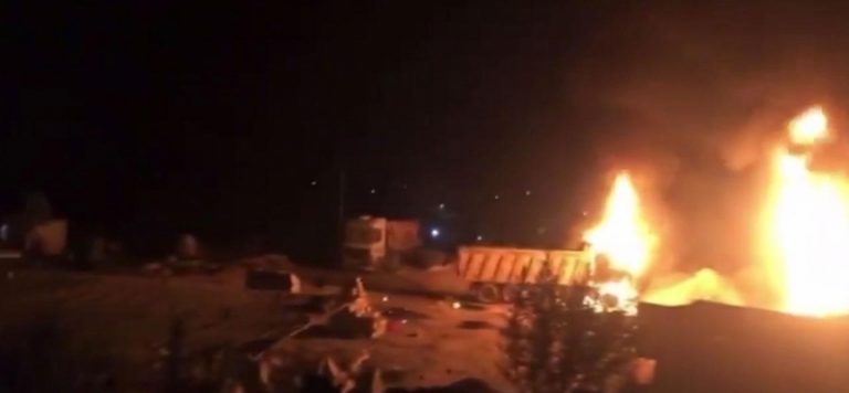 “Patlama, Suriye’ye götürülmek için stoklanan akaryakıt deposunda meydana geldi”