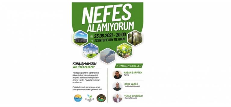 Esentepe’de bu akşam “Nefes Alamıyorum” adlı etkinlik düzenleniyor
