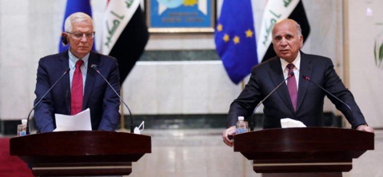 AB Yüksek Temsilcisi Borrell Irak Dışişleri Bakanı Hüseyin ile görüştü