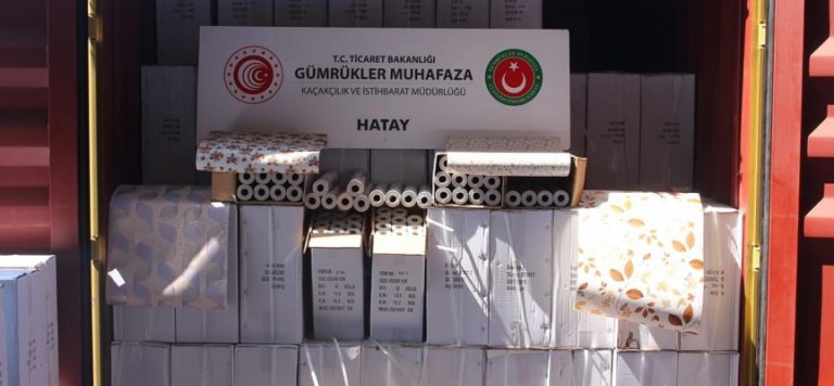 Hatay’da 12,5 milyon liralık kaçak ticari ürün ele geçirildi