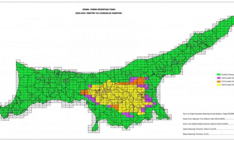 2020-2021 Üretim Yılı Kuraklık Haritası yayınlandı