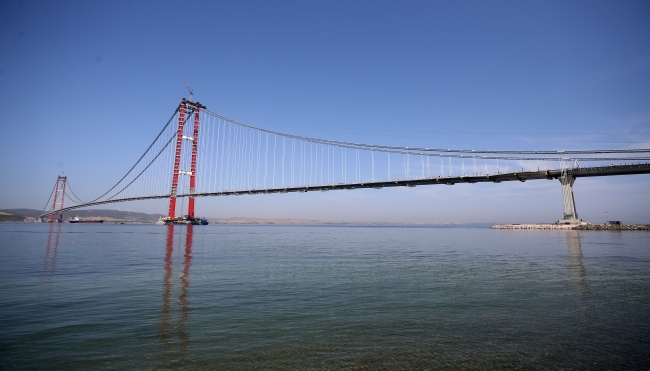 Çanakkale Köprüsü'nün tabliye montajlarında sona yaklaşıldı