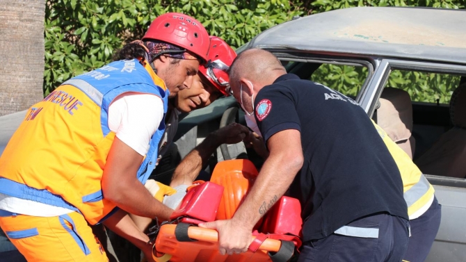 KKTC'de afet yönetimi tatbikatı