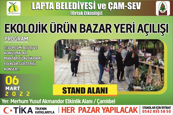 Çamlıbel Ekolojik Ürün Pazar Yeri açılışı ertelendi