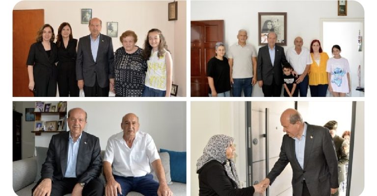 Cumhurbaşkanı Ersin Tatar, TMT mücahidi, gazi ve şehit yakınlarını ziyaret etti